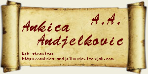 Ankica Anđelković vizit kartica